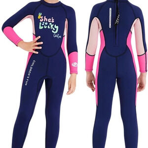 Gogokids Kids Wetsuit Girls Neoprene  Swimsuit, Children size S